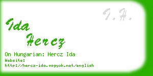 ida hercz business card